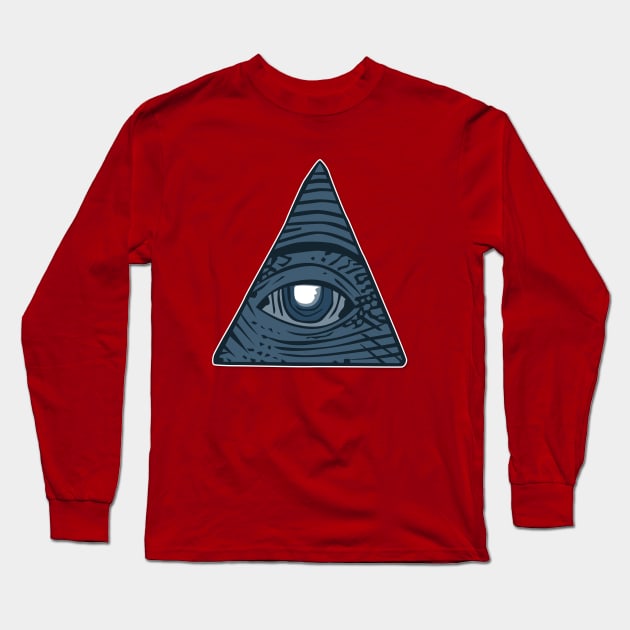 Illuminati All Seeing Third Eye Long Sleeve T-Shirt by PatrioTEEism